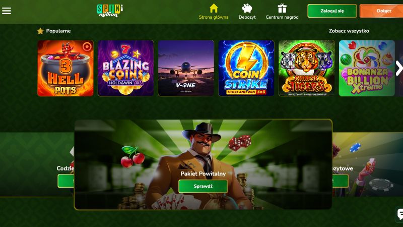 Spin Million Casino screenshot